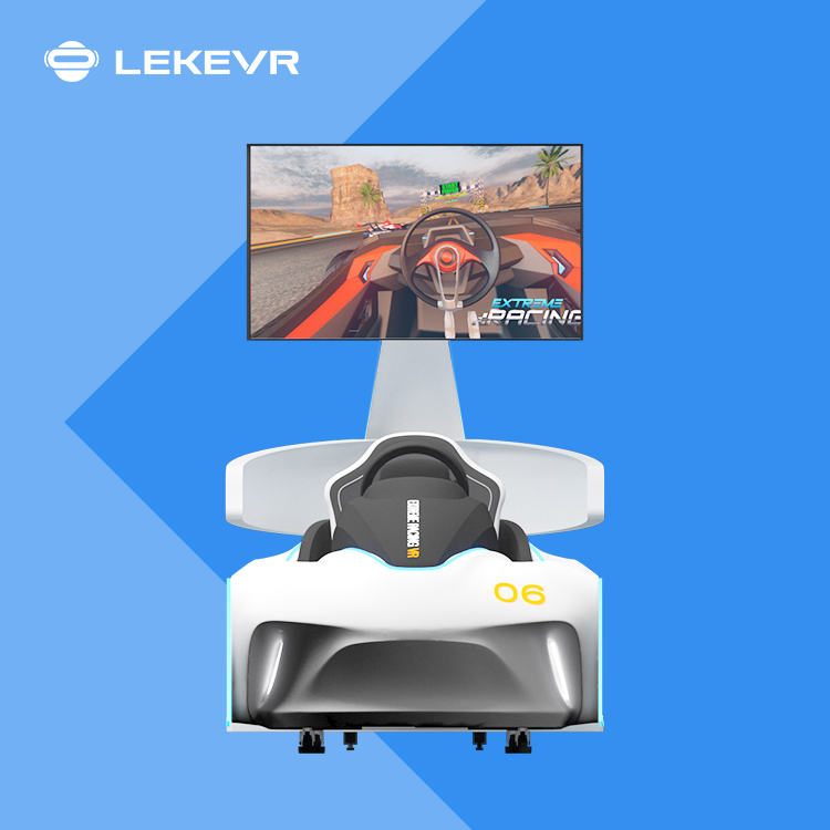 LEKE VR Flash Racing Simulador Simulador de coche de parque de atracciones de realidad virtual