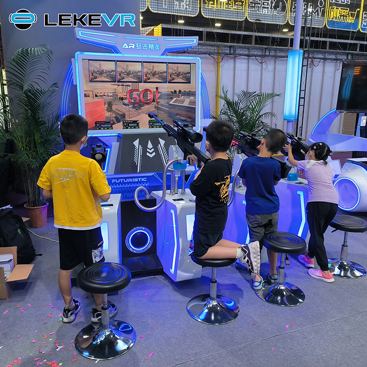 LEKE VR Parque de atracciones Máquina recreativa AR Sniper Elite Realidad virtual Multijugador Juego mundial VR Negocios